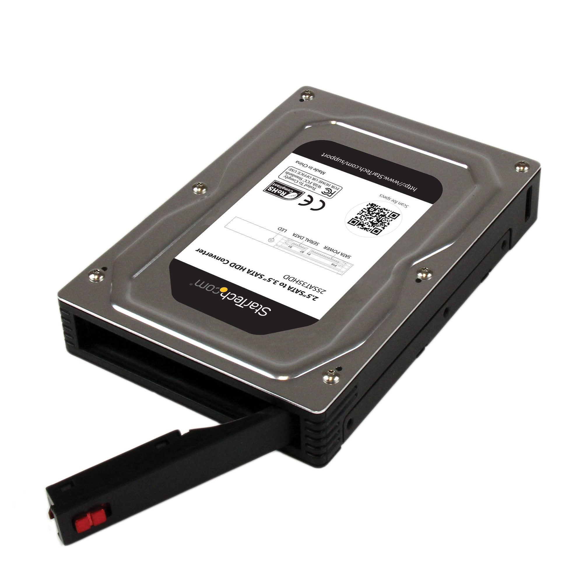StarTech.com 2.5Ã¢â‚¬Â to 3.5Ã¢â‚¬Â SATA Aluminum Hard Drive Adapter Enclosure with SSD / HDD Height up to 12.5mm