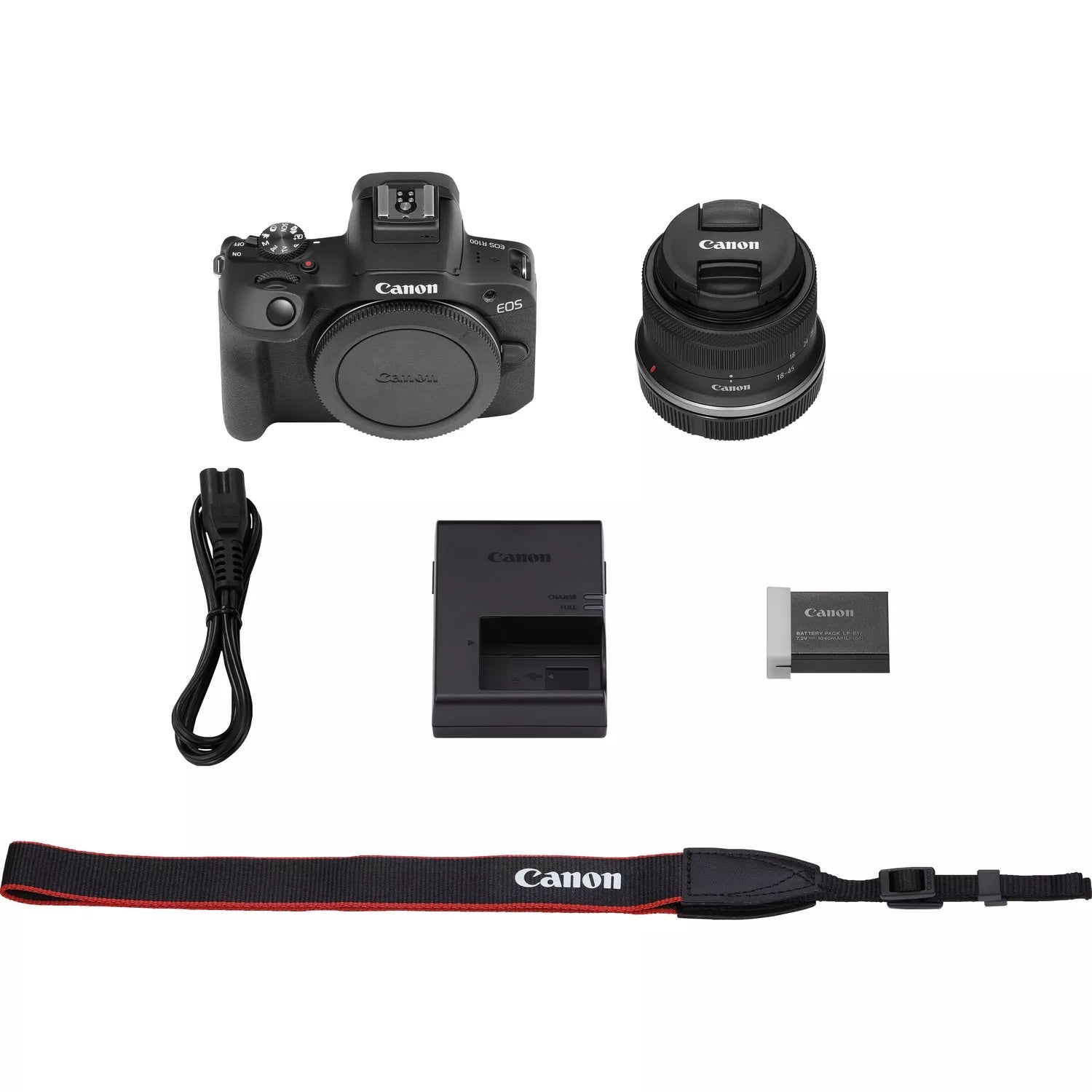 Canon EOS R100 + RF-S 18-45mm F4.5-6.3 IS STM Kit MILC 24.1 MP CMOS 6000 x 4000 pixels Black
