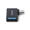 StarTech.com Right Angled USB-C to USB-A Adapter, USB 5Gbps, Compact USB-C Male to USB-A Female Adapter, Metal Housing, M/F