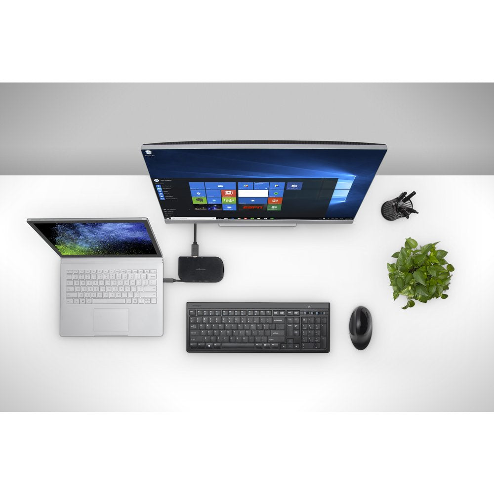 Kensington SD1610P USB-C Mini Mobile 4K Dock w/ Pass-Through Charging for Microsoft Surface Devices