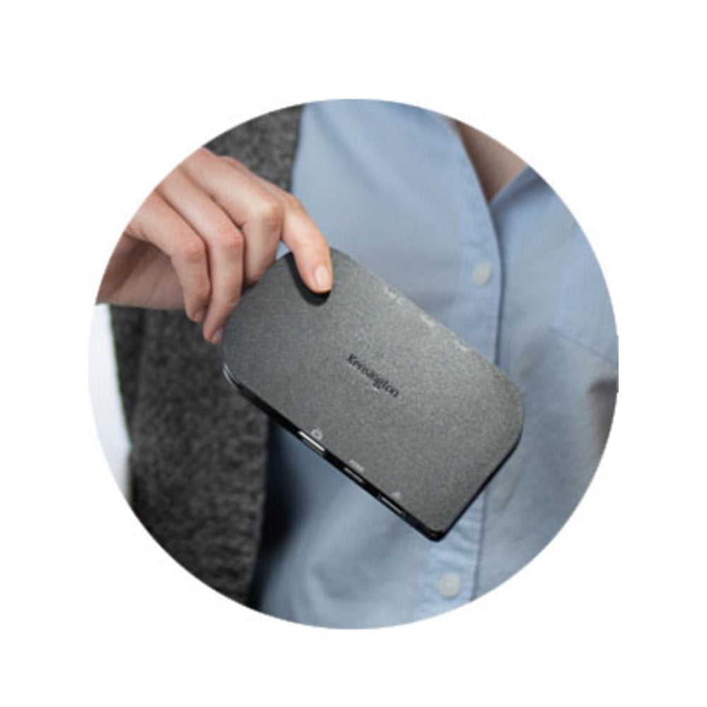 Kensington SD1610P USB-C Mini Mobile 4K Dock w/ Pass-Through Charging for Microsoft Surface Devices