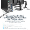 StarTech.com 4 Port USB 3.0 PCIe Card w/ 4 Dedicated 5Gbps Channels (USB 3.1 Gen 1) - UASP - SATA / LP4 Power - PCI Express Adapter Card