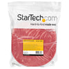 StarTech.com 100ft Hook and Loop Roll - Cut-to-Size Reusable Cable Ties - Bulk Industrial Wire Fastener Tape /Adjustable Fabric Wraps Red / Resuable Self Gripping Cable Management Straps
