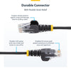 StarTech.com 1.5m Green Slim CAT6 Ethernet Cable, Snagless, 100W PoE, UTP, LSZH, 28AWG Pure Bare Copper Wire, Slim RJ45 Network Patch Cord w/Strain Reliefs, Fluke Tested