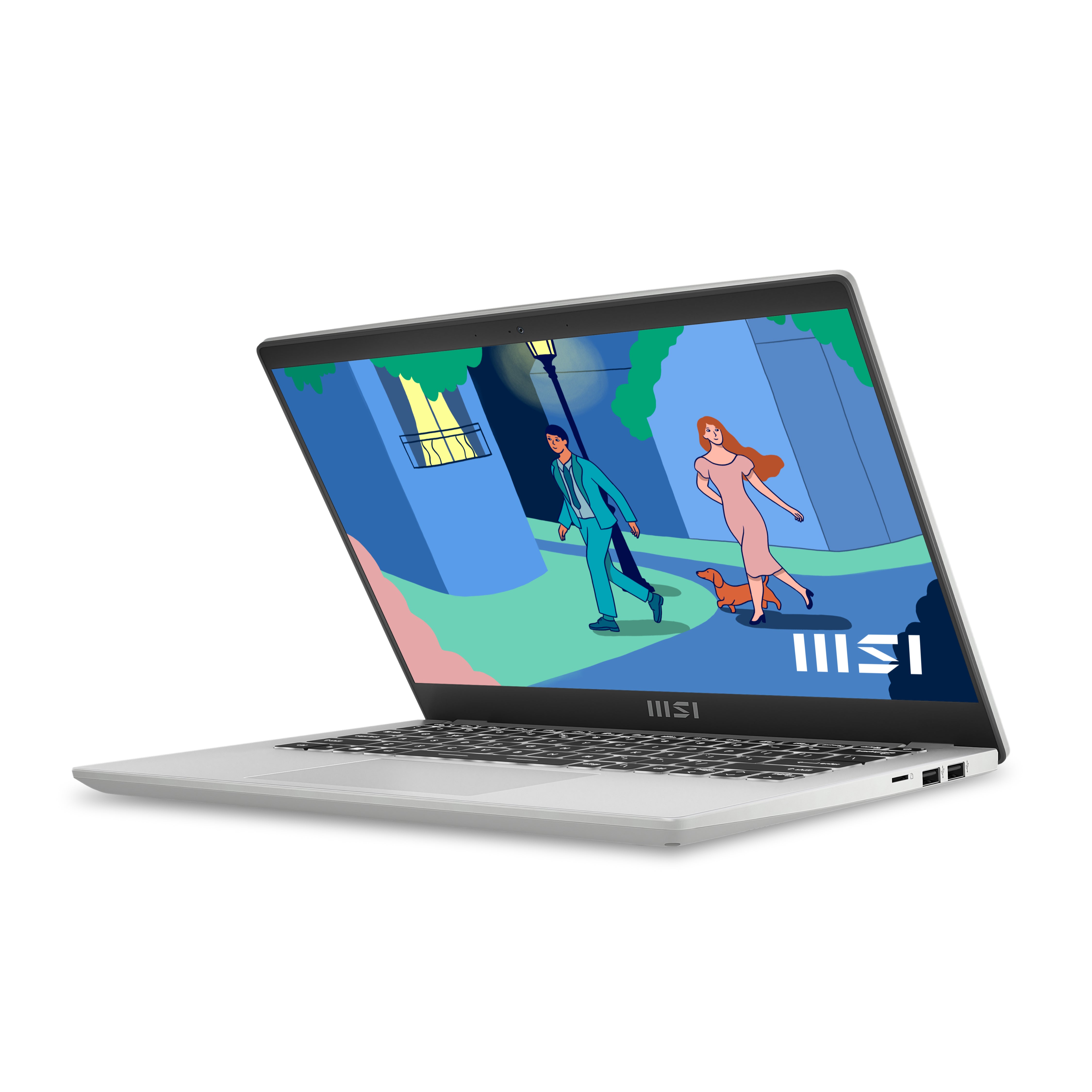 MSI Modern 14 C13M-855AU Intel® Core™ i3 i3-1315U Laptop 35.6 cm (14") Full HD 8 GB DDR4-SDRAM 256 GB SSD Wi-Fi 6 (802.11ax) Windows 11 Home Silver