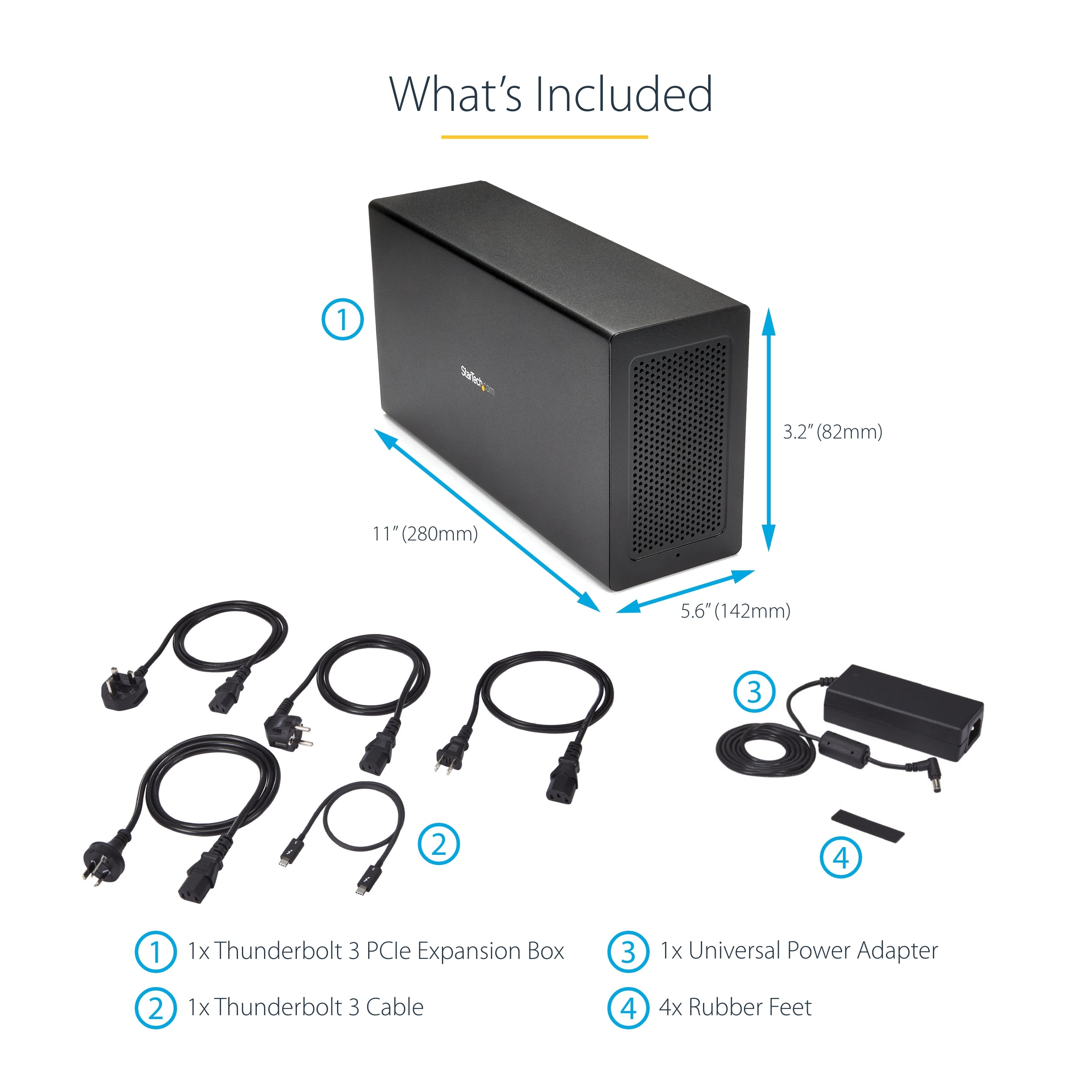 StarTech.com Thunderbolt 3 PCIe Expansion Chassis, External Enclosure with One PCI Express Slot, PCIe Box for Laptops/Desktops/All-In-Ones, 5K/4K Output Via TB3/DP Ports, TAA Compliant