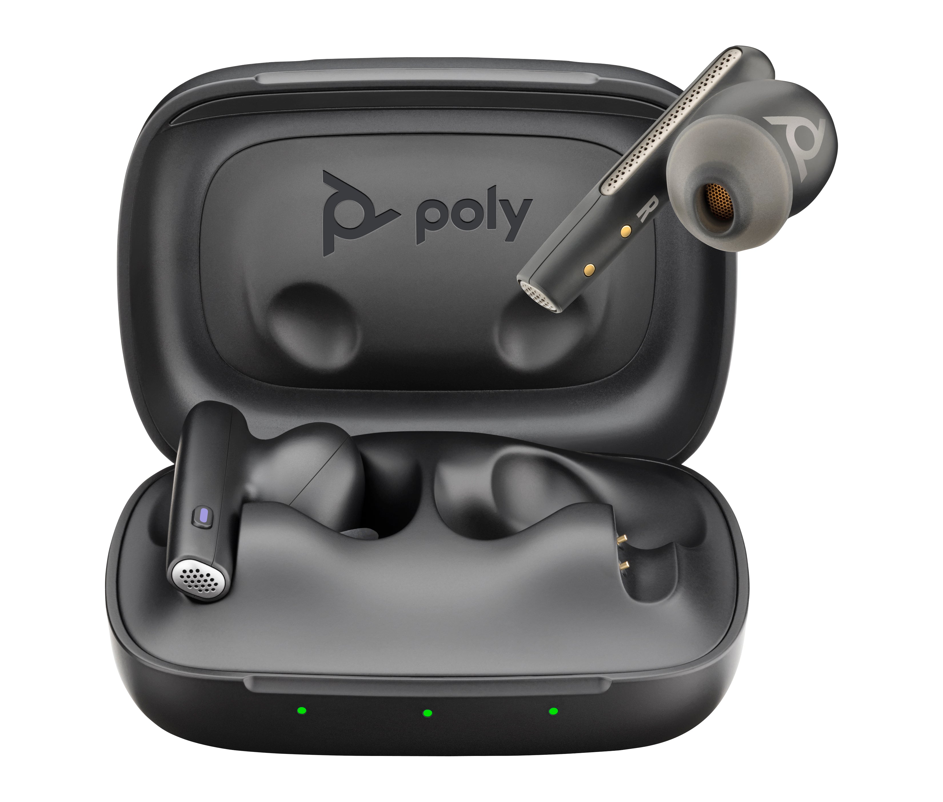 Poly Voyager Free 60 UC M Carbon Black Earbuds +BT700 USB-A Adapter +Basic Charge Case