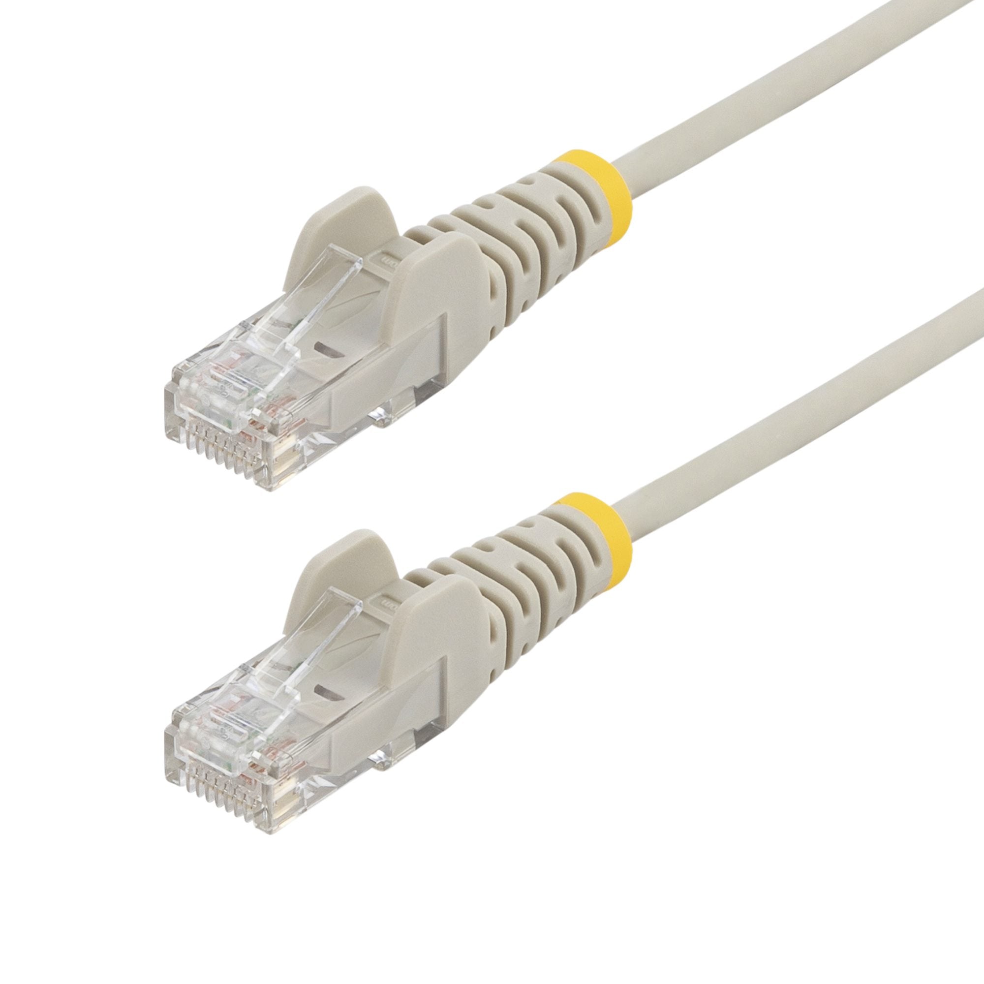 StarTech.com 7m Gray Slim CAT6 Ethernet Cable, Snagless, 100W PoE, UTP, LSZH, 28AWG Pure Bare Copper Wire, Slim RJ45 Network Patch Cord w/Strain Reliefs, Fluke Tested