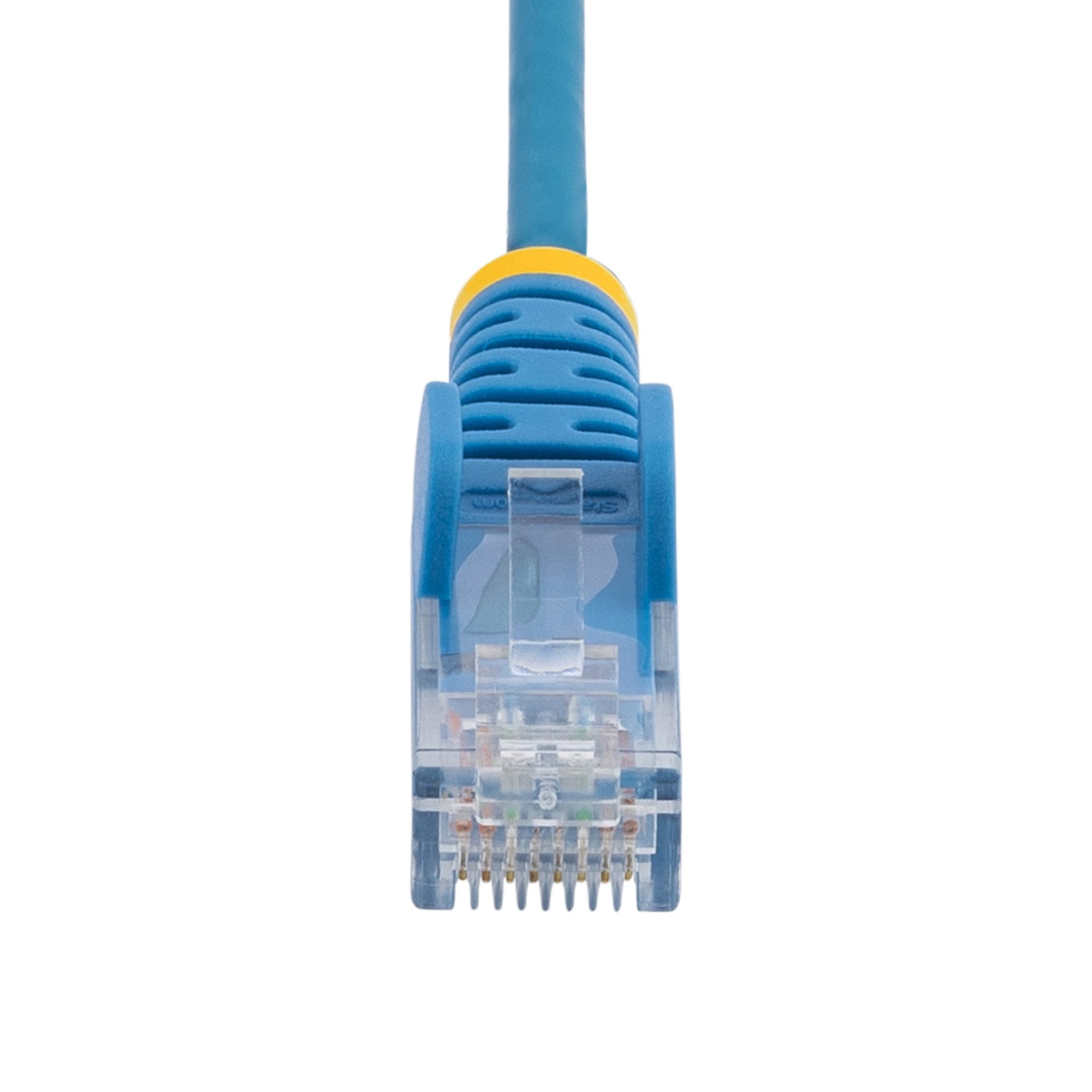 StarTech.com 10m Blue Slim CAT6 Ethernet Cable, Snagless, 100W PoE, UTP, LSZH, 28AWG Pure Bare Copper Wire, Slim RJ45 Network Patch Cord w/Strain Reliefs, Fluke Tested