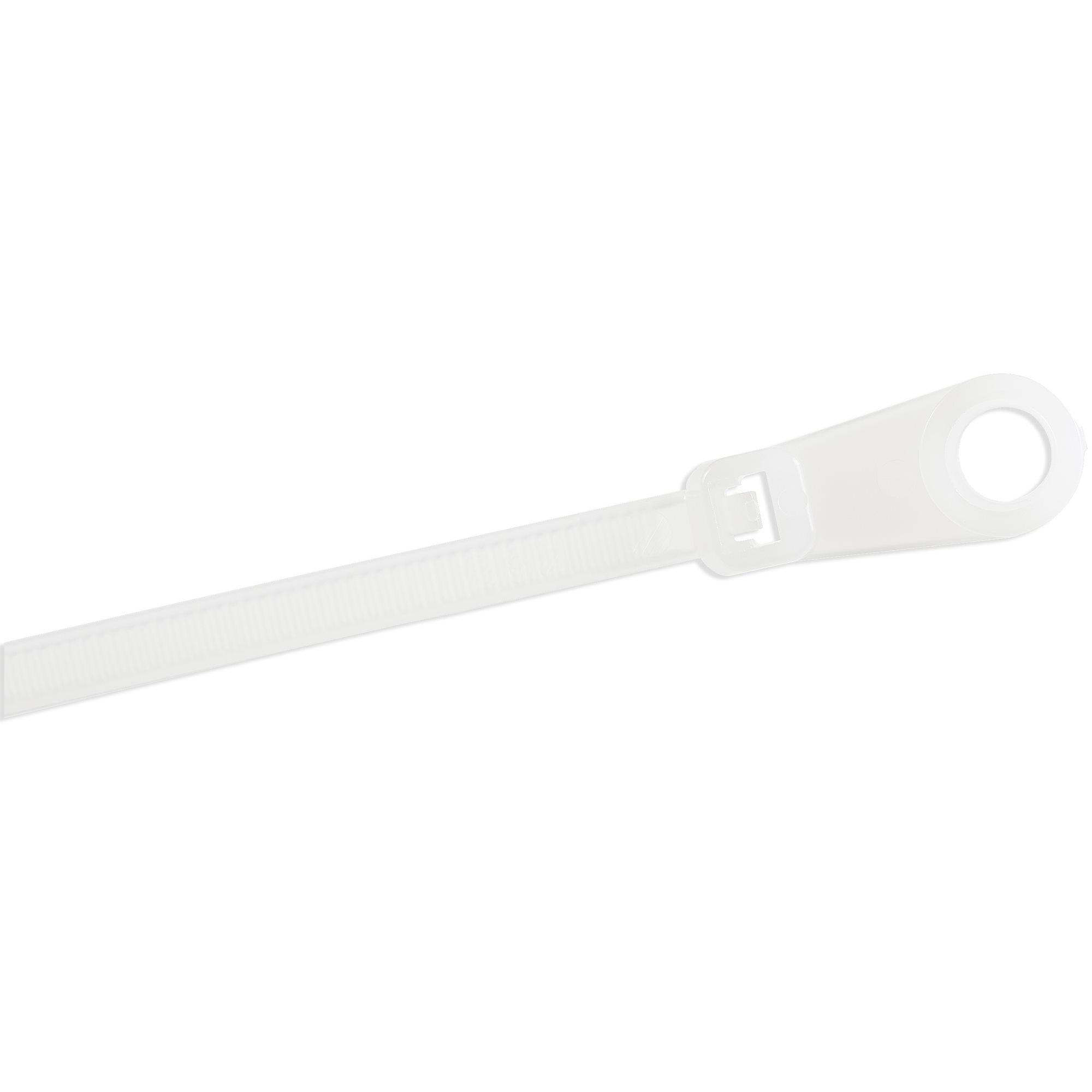 StarTech.com 4"(10cm) Cable Ties with Mounting Hole - 1/16"(2mm) wide, 7/8"(24mm) Bundle Dia. 18lb(8kg) Tensile Strength, Nylon 66 Self Locking Ties w/Screw Hole, UL Listed, 100 Pack