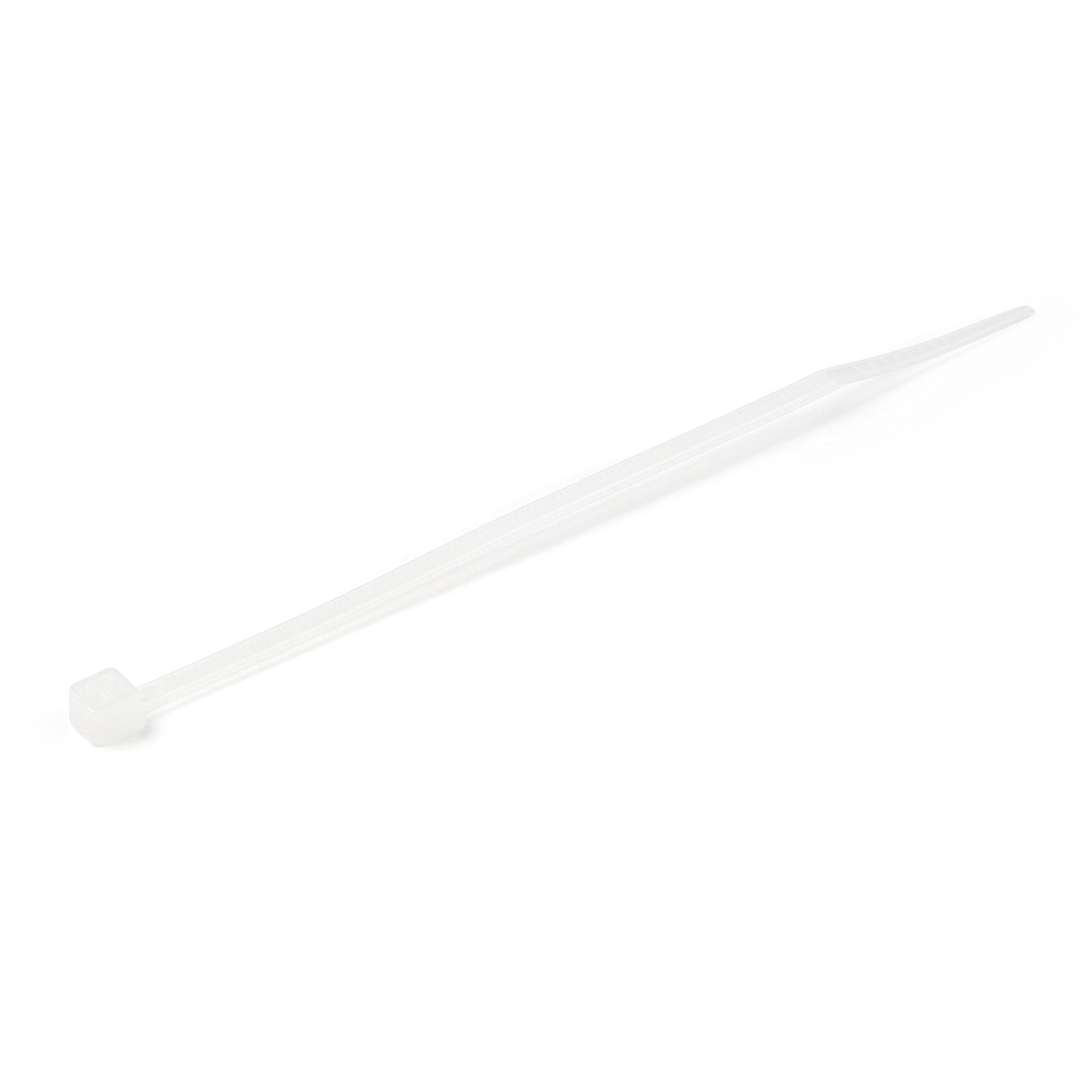StarTech.com 4"(10cm) Cable Ties - 1/16"(2mm) wide, 7/8"(22mm) Bundle Diameter, 18lb(8kg) Tensile Strength, Nylon Self Locking Zip Ties with Curved Tip - 94V-2/UL Listed, 100 Pack - White