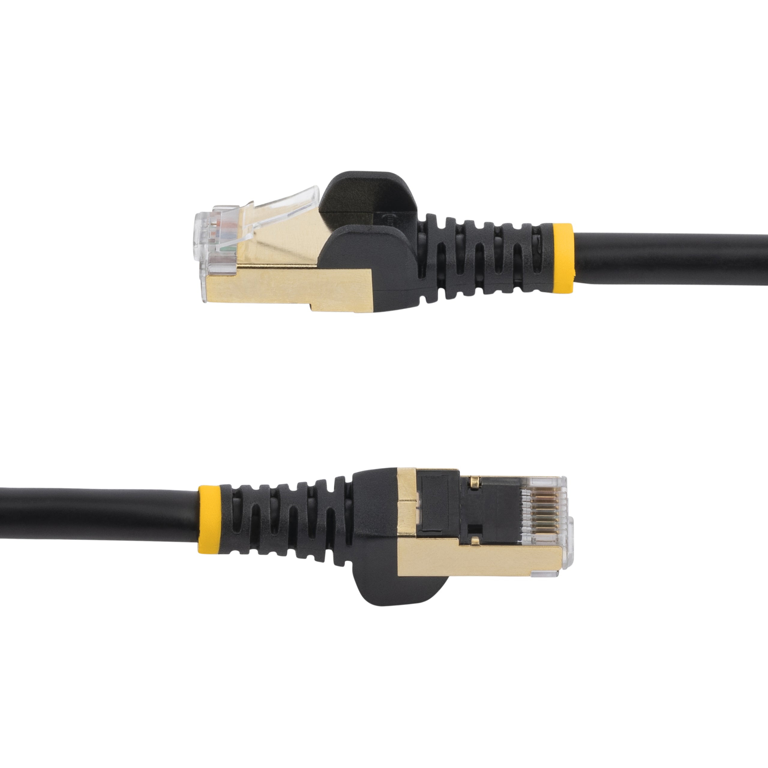 StarTech.com 3ft CAT6a Ethernet Cable - 10 Gigabit Shielded Snagless RJ45 100W PoE Patch Cord - 10GbE STP Network Cable w/Strain Relief - Black Fluke Tested/Wiring is UL Certified/TIA