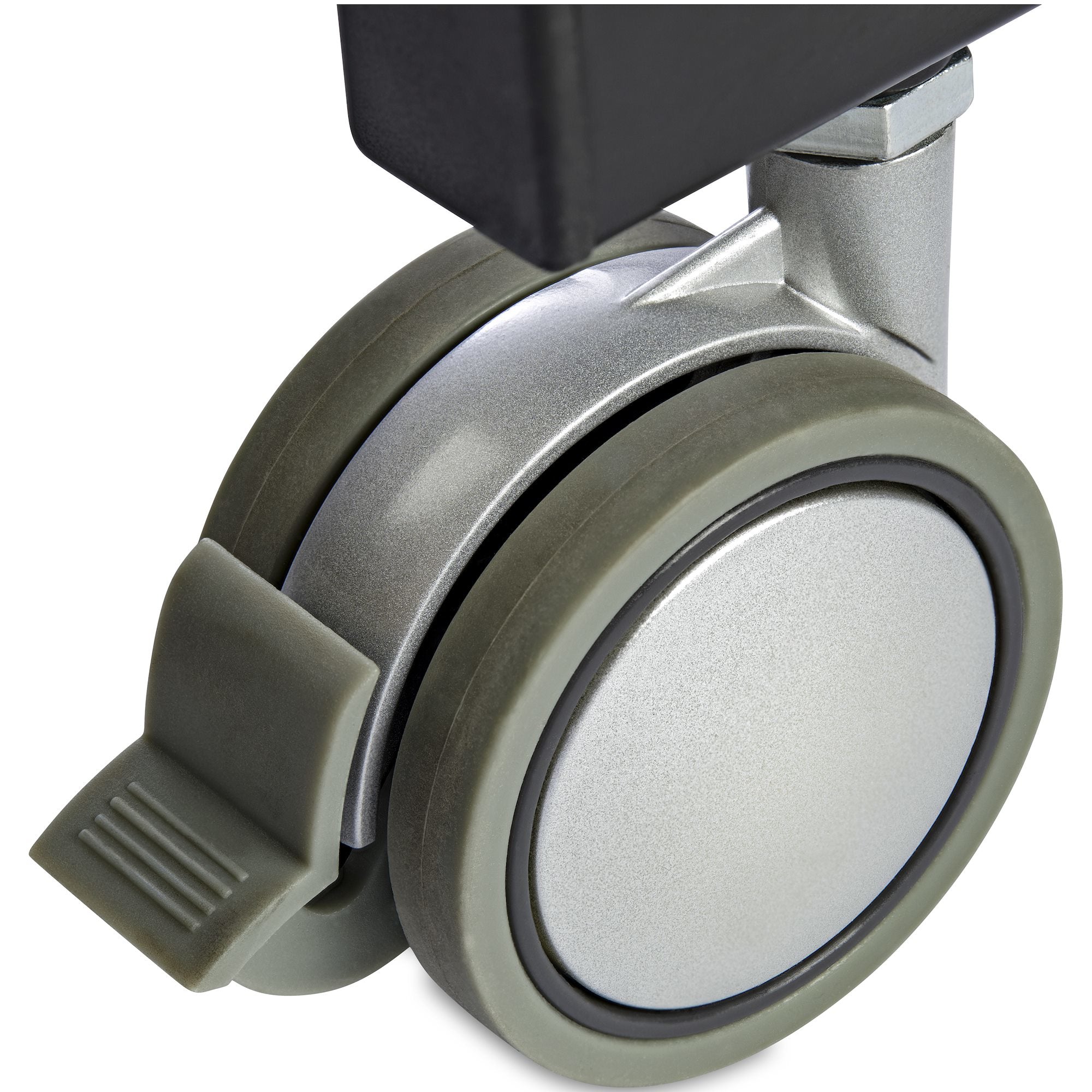 StarTech.com Mobile Standing Desk - Portable Sit Stand Ergonomic Height Adjustable Cart on Wheels - Rolling Computer/Laptop Workstation Table with Locking One-Touch Lift for Teacher/Student