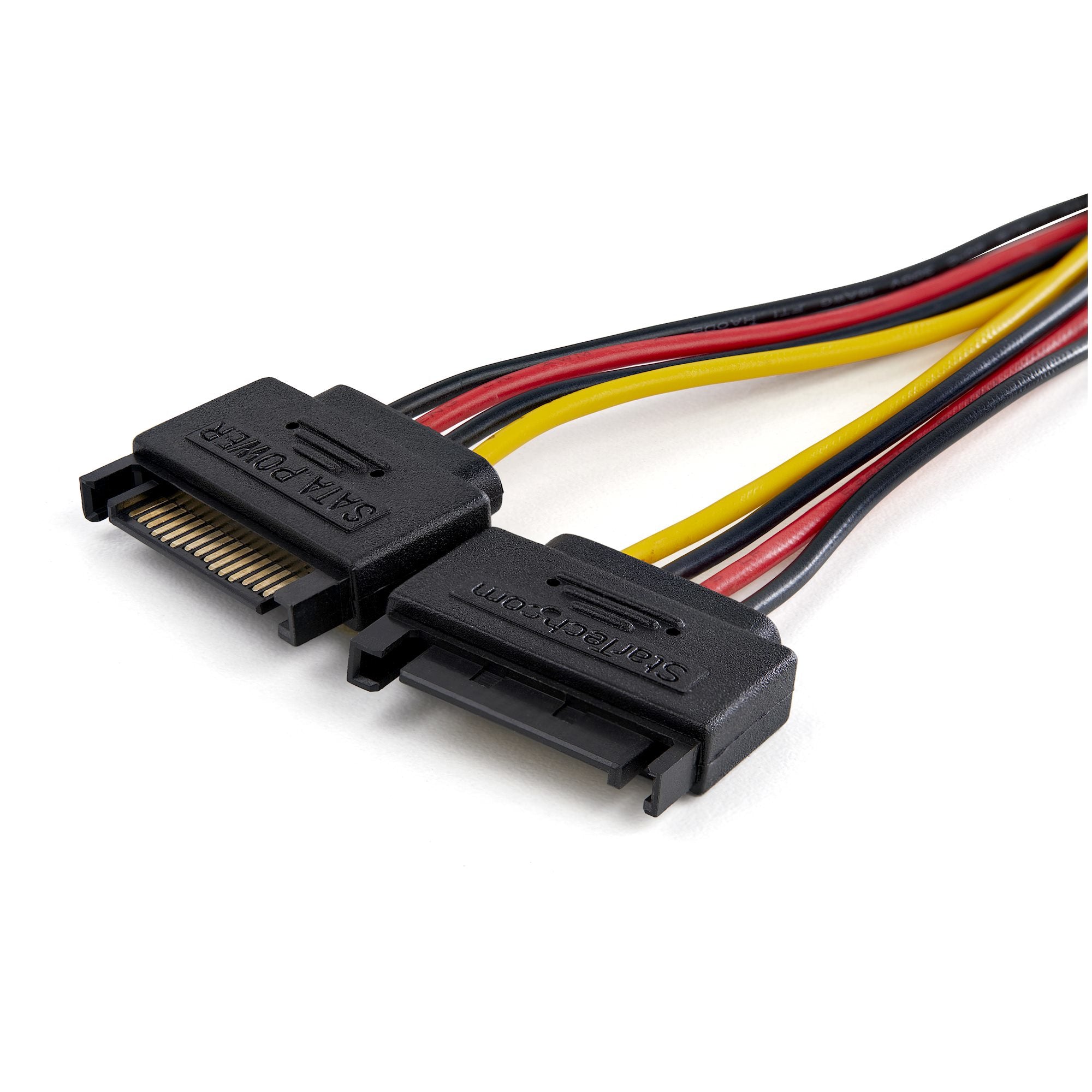 StarTech.com Dual SATA to LP4 Power Doubler Cable Adapter Ã¢â‚¬â€œ 2 SATA to 4 Pin LP4 Internal PC Peripheral Power Supply Connector Ã¢â‚¬â€œ SATA Y Cable Ã¢â‚¬â€œ Male/Female Ã¢â‚¬â€œ 18 AWG Wire Ã¢â‚¬â€œ 9 Amps/108W
