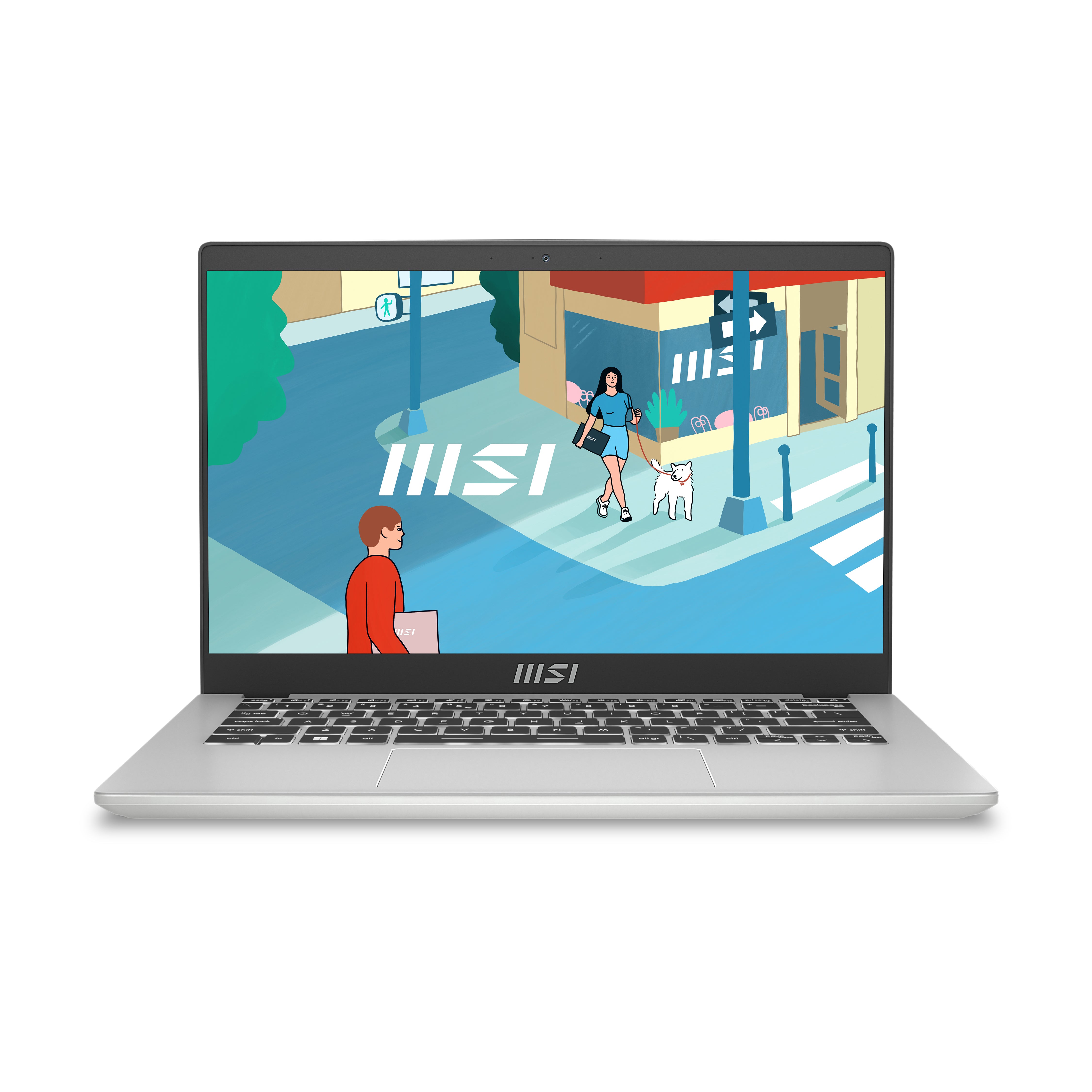 MSI Modern 14 C13M-855AU Intel® Core™ i3 i3-1315U Laptop 35.6 cm (14") Full HD 8 GB DDR4-SDRAM 256 GB SSD Wi-Fi 6 (802.11ax) Windows 11 Home Silver