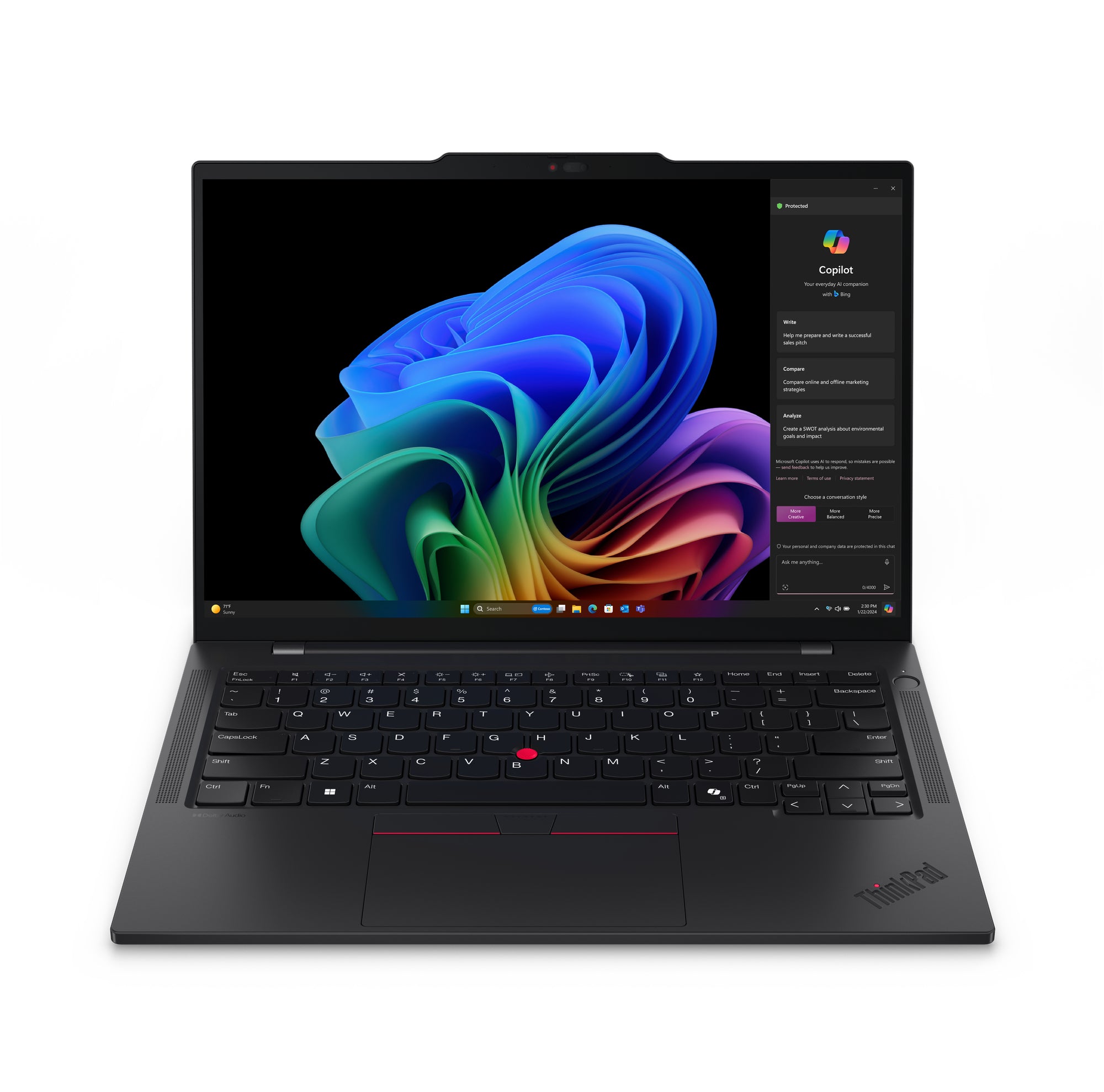 Lenovo ThinkPad T14s Gen 6 (Snapdragon) Copilot+ PC Qualcomm Snapdragon X1P-42-100 Laptop 35.6 cm (14") Touchscreen WUXGA 16 GB LPDDR5x-SDRAM 512 GB SSD Wi-Fi 7 (802.11be) Windows 11 Pro English Black