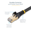 StarTech.com 3ft CAT6a Ethernet Cable - 10 Gigabit Shielded Snagless RJ45 100W PoE Patch Cord - 10GbE STP Network Cable w/Strain Relief - Black Fluke Tested/Wiring is UL Certified/TIA