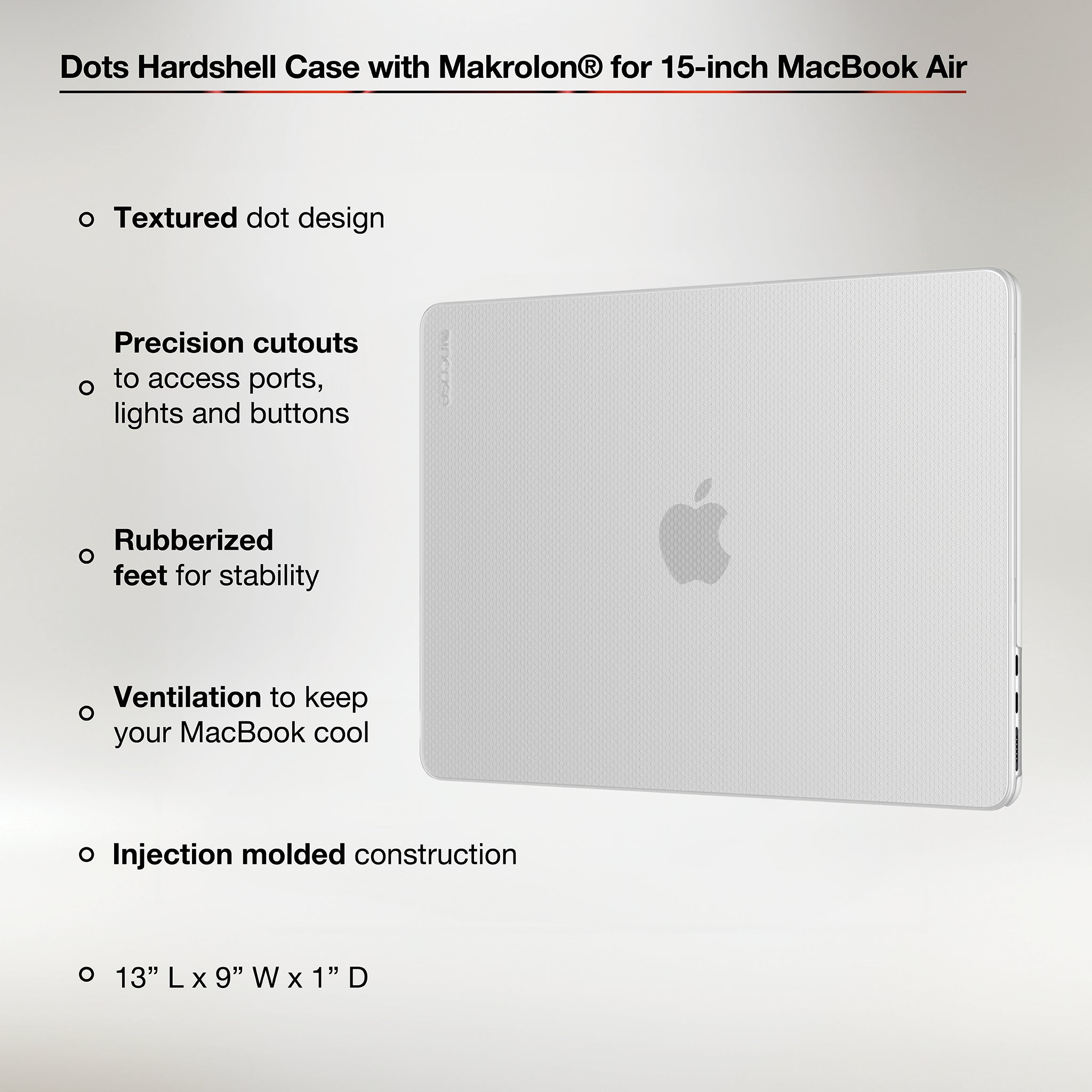 Incase Dots Hardshell Case with Makrolon® for 15-inch MacBook Air (M2-M4, 2023-2025)