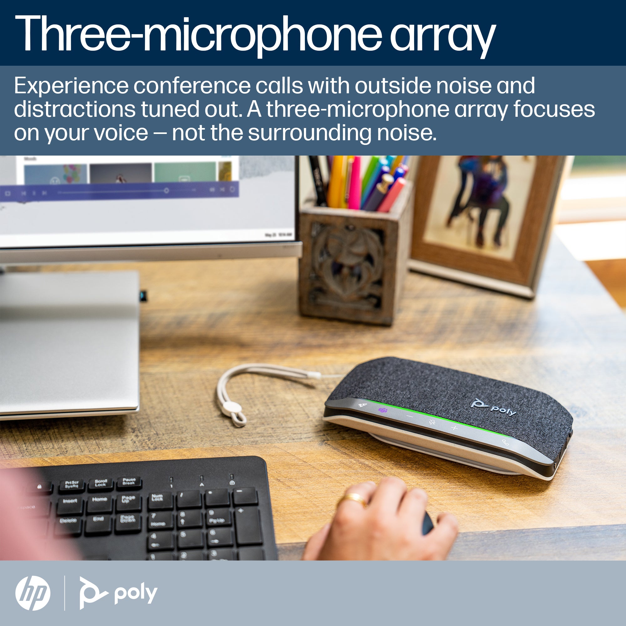 Poly Sync 20+M Speakerphone +USB-A to USB-C Cable +BT700 dongle +Pouch