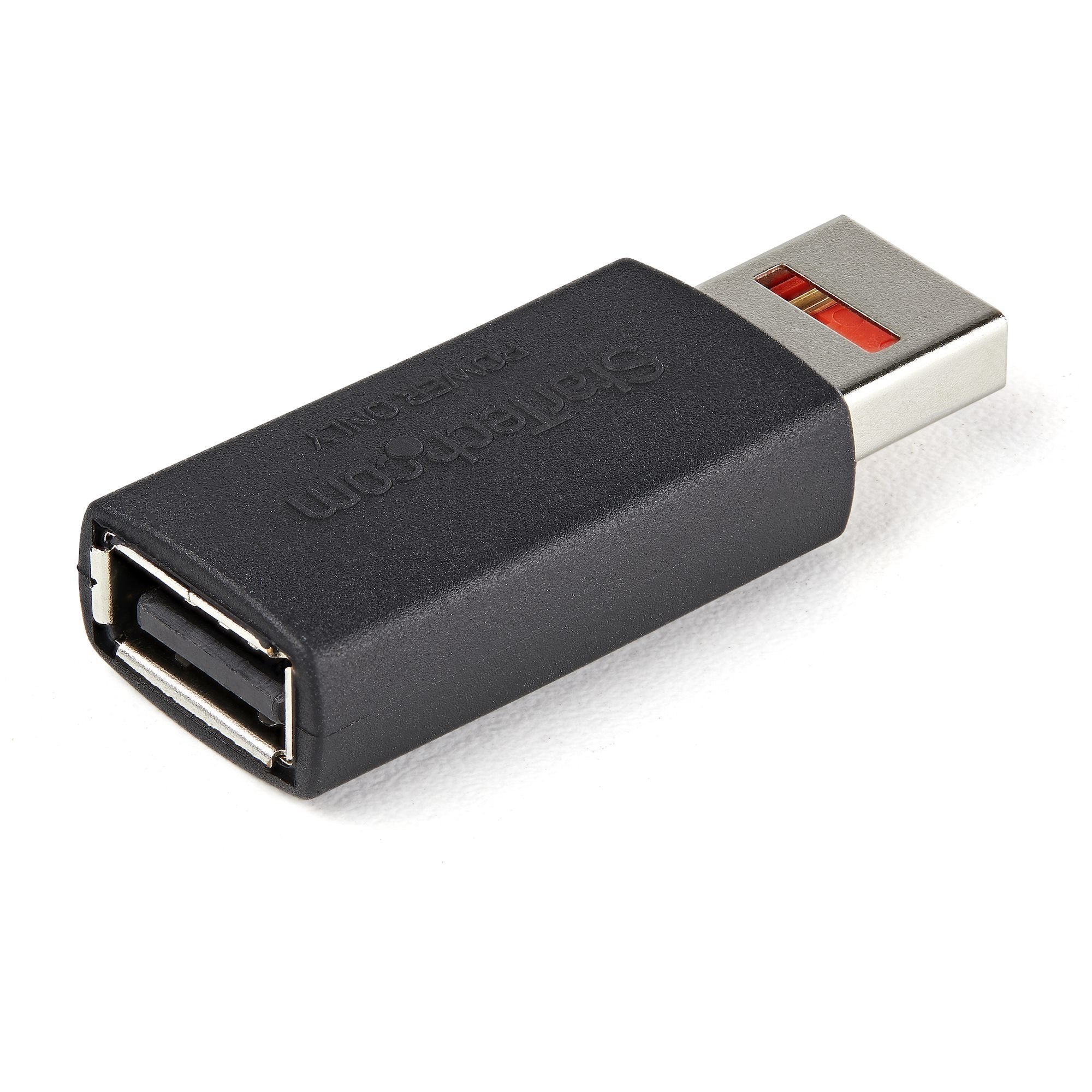 StarTech.com Secure Charging USB Data Blocker Adapter â€“ Male to Female USB-A Charge-Only Adapter â€“ No-Data Charge/Power-Only Adapter for Phone/Tablet â€“ Data Blocking USB Protector Adapter