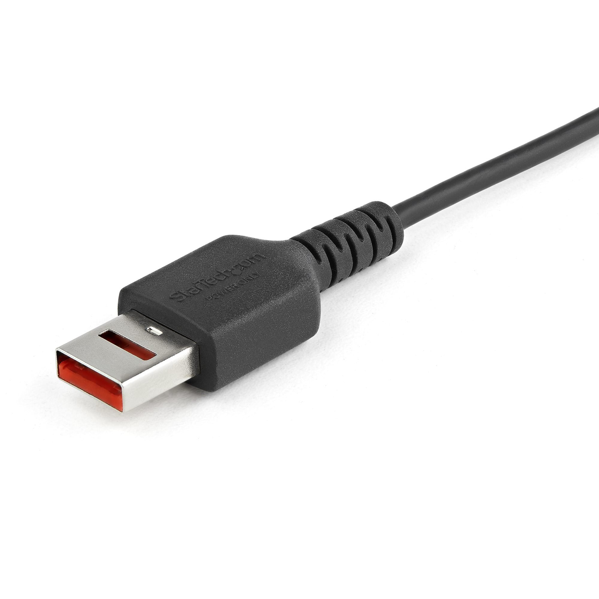 StarTech.com 3ft (1m) Secure Charging Cable â€“ USB-A to Micro USB Data Blocker Charge-Only Cable â€“ Power-Only Charger Cable for Phone/Tablet â€“ Data Blocking USB Protector Adapter Cable