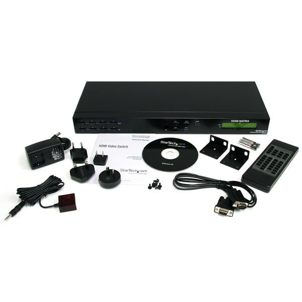 StarTech.com 4x4 HDMI Matrix Video Switch Splitter with Audio and RS232