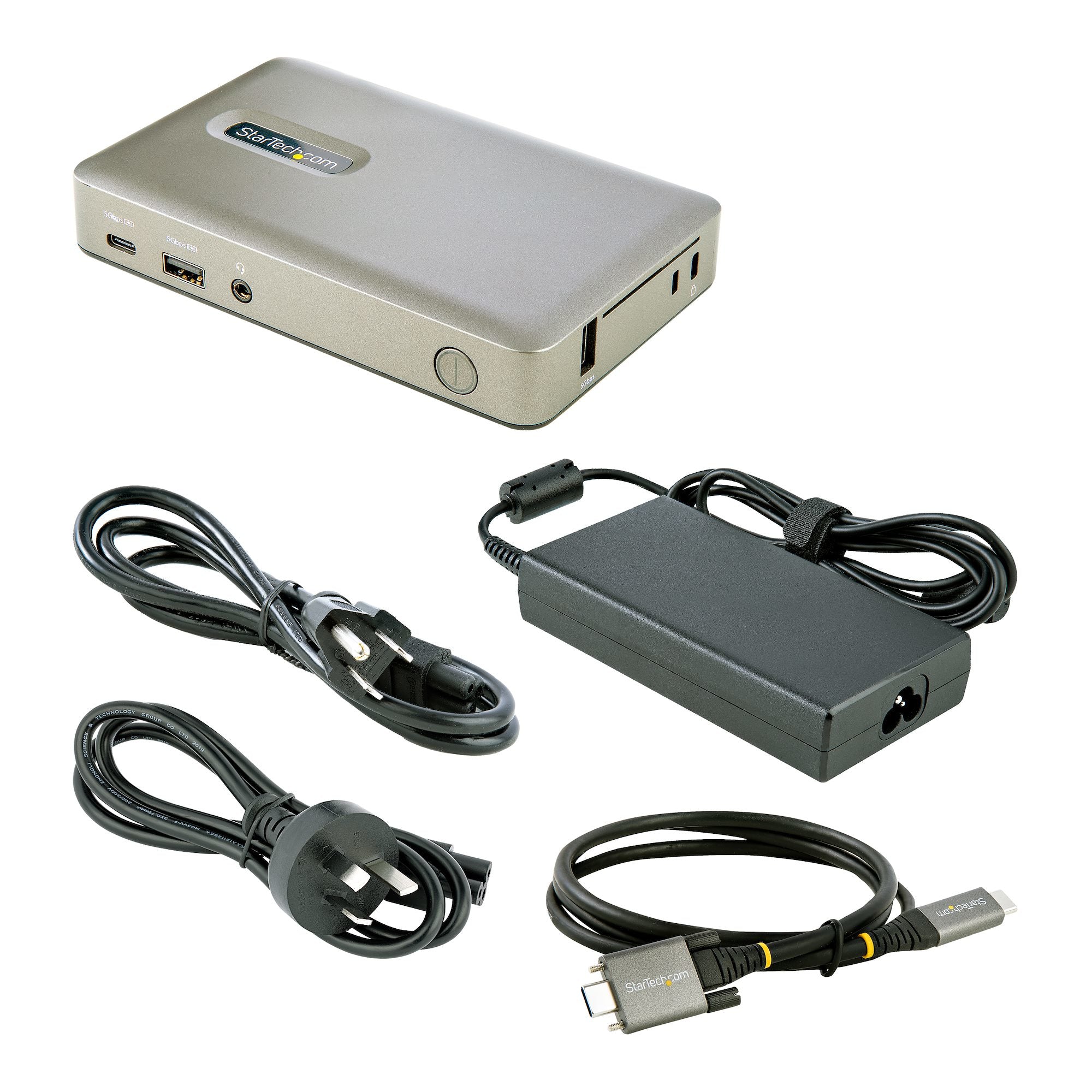 StarTech.com USB C Dock - USB-C to DisplayPort 4K 30Hz or VGA - 65W USB Power Delivery Charging - 4-Port USB 3.1 Gen 1 Hub - Universal USB-C Laptop Docking Station with Ethernet