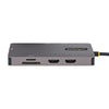 StarTech.com USB C Multiport Adapter, Dual HDMI Video, 4K 60Hz, 2Pt 5Gbps USB-A Hub, 100W Power Delivery Pass-Through/GbE/SD/MicroSD, 12