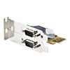 StarTech.com 2-Port PCI Express Serial Card, Dual Port PCIe to RS232 (DB9) Serial Card, 16C1050 UART, Standard or Low Profile Brackets, COM Retention, For Windows & Linux