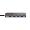 StarTech.com USB C Multiport Adapter, 4K 60Hz HDMI Video, 3 Port 5Gbps USB Hub, 100W Power Delivery Pass-Through, GbE, 12