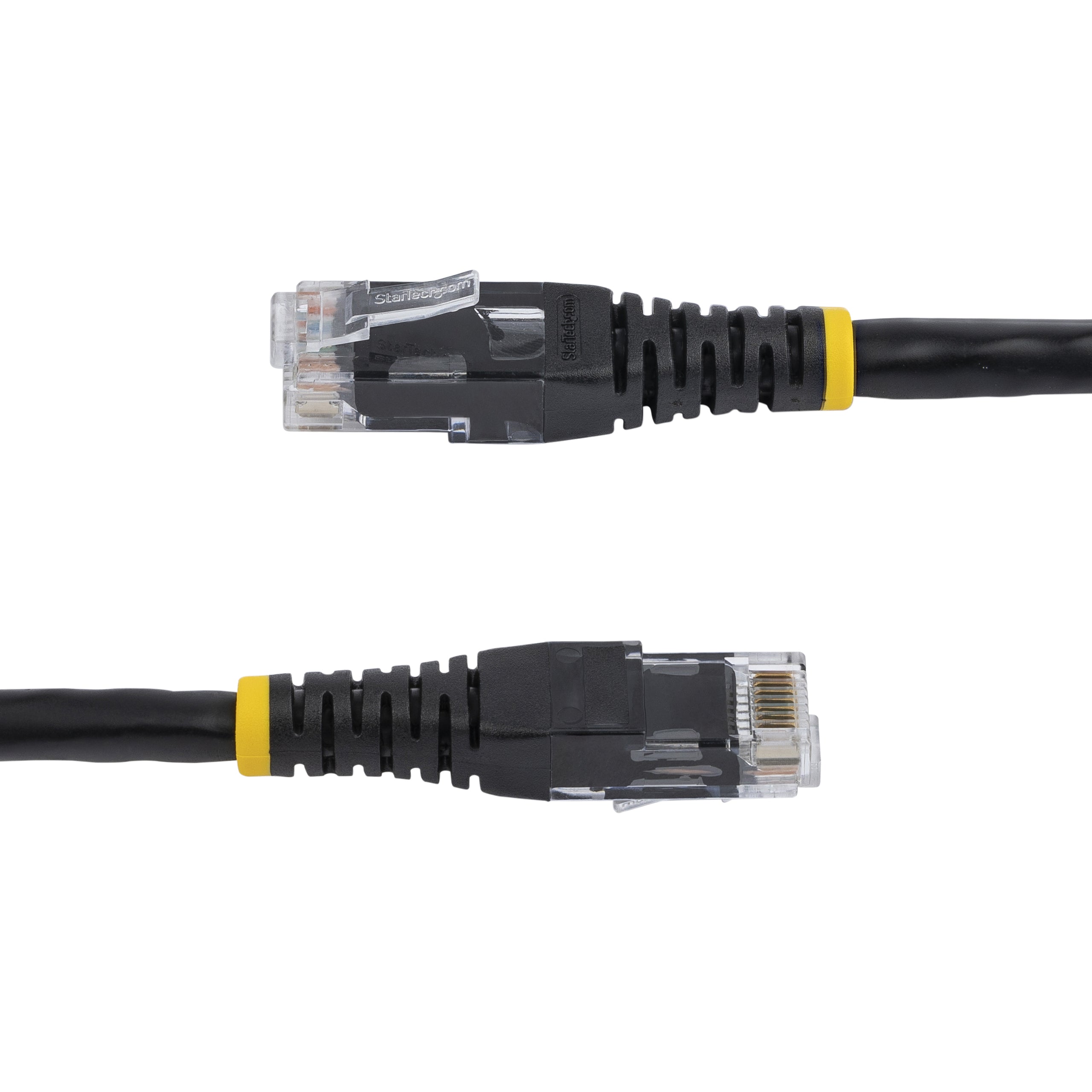 StarTech.com 10ft CAT6 Ethernet Cable - Black CAT 6 Gigabit Ethernet Wire -650MHz 100W PoE RJ45 UTP Molded Network/Patch Cord w/Strain Relief/Fluke Tested/Wiring is UL Certified/TIA