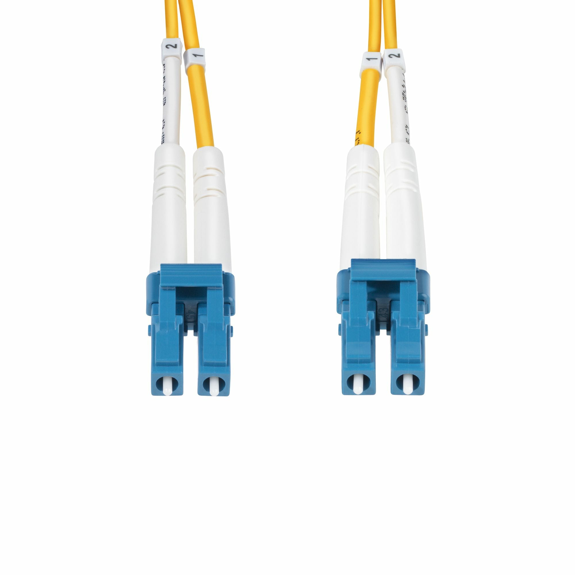 StarTech.com 1m (3.3ft) LC to LC (UPC) OS2 Single Mode Duplex Fiber Optic Cable, 9/125µm, 100G, Bend Insensitive, Low Insertion Loss - LSZH Fiber Jumper Cord