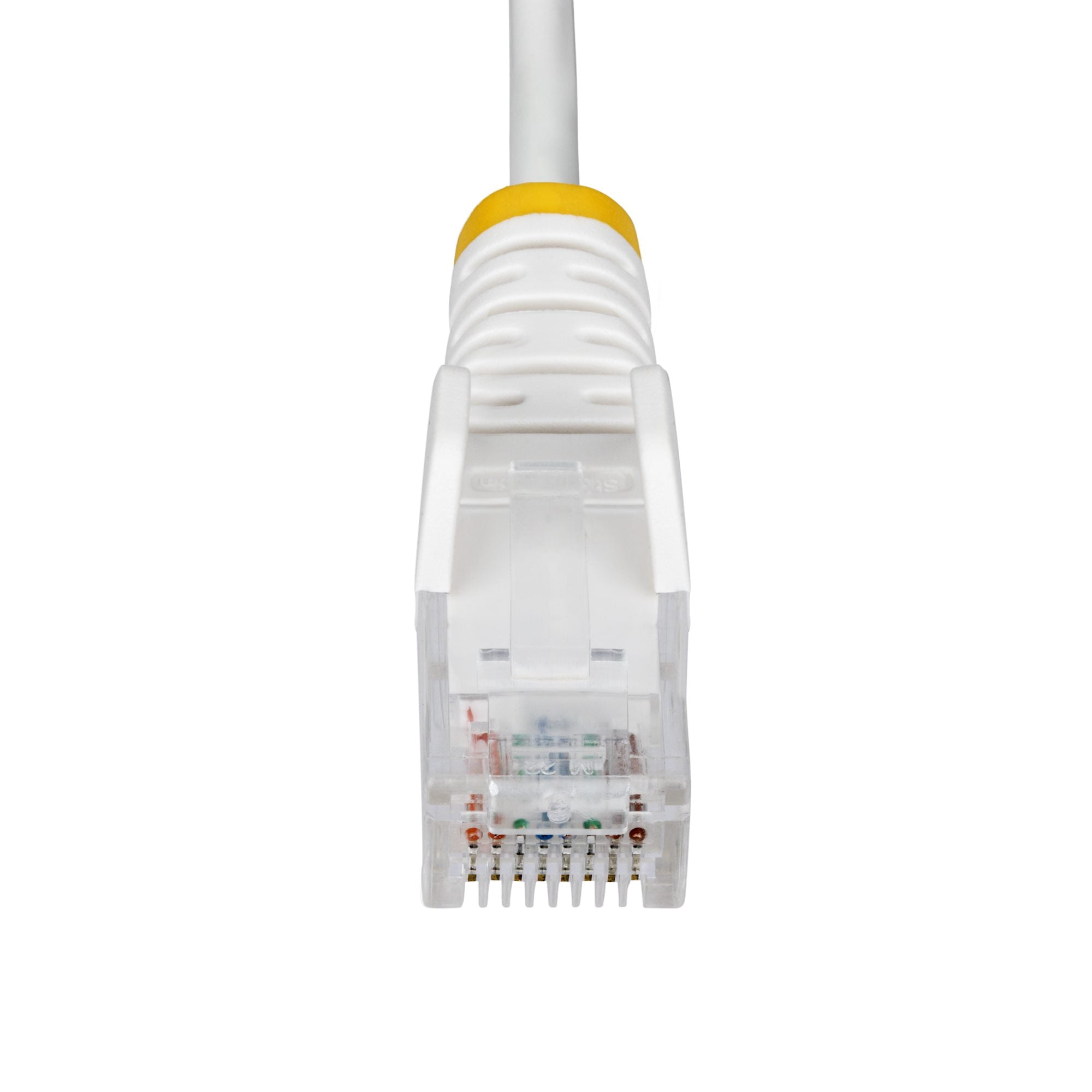 StarTech.com 1.5m White Slim CAT6 Ethernet Cable, Snagless, 100W PoE, UTP, LSZH, 28AWG Pure Bare Copper Wire, Slim RJ45 Network Patch Cord w/Strain Reliefs, Fluke Tested