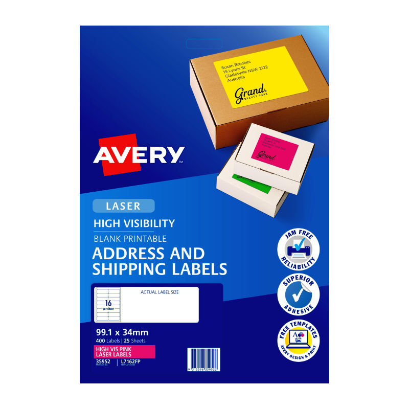 AV LsrLb Pnk L7162FP 16Up Pk25