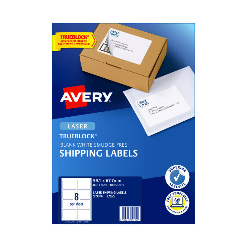 AV Laser Label L7165 8Up Pk100