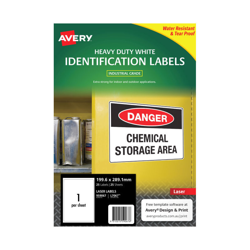 AV Laser Label L7067 1Up Pk25