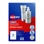 AV Laser Lbl Rd Clr 40mm Pk240