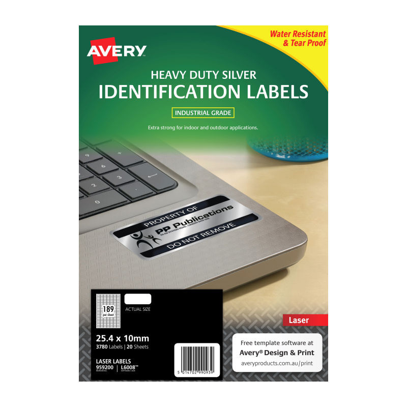 AV LsrLbl Slv L6008 189Up Pk20