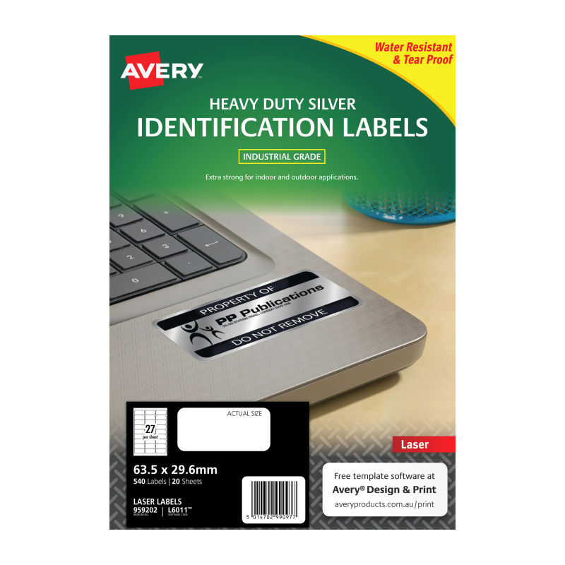 AV Laser Lbl L6011 27Up Pkt20