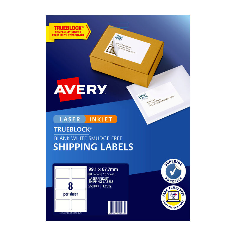 AV IP Label White L7165 8Up