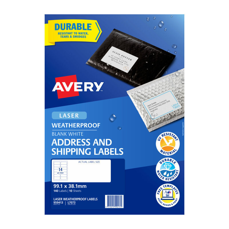 AV Laser Label L7073 14Up Pk10