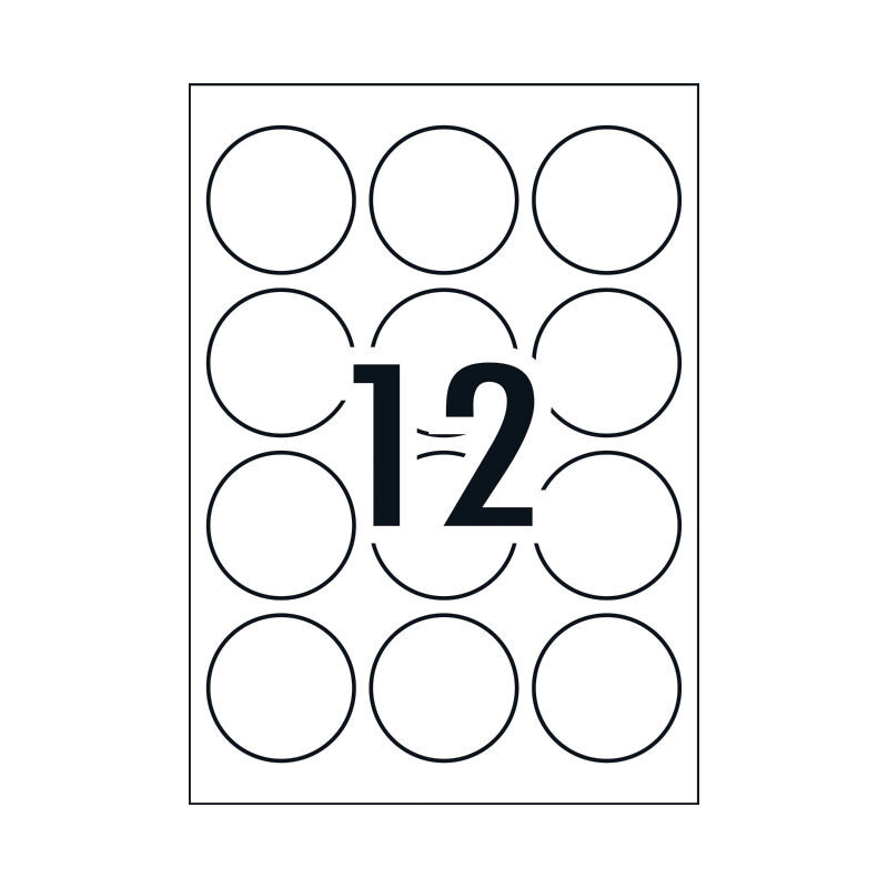 AV Lbl L7105 Rd 60mm 12Up Pk10