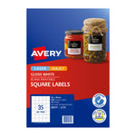 AV Lbl Sq Gls Wht L7119 Pk350