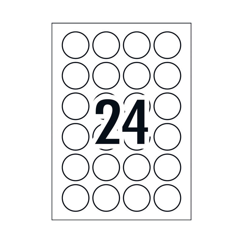 AV Lbl Gls Rd L7147 40mm Pk240