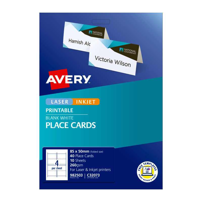 AveryLbl Fold C32073 50mm Pk10