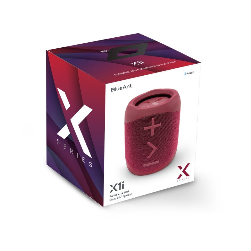 BlueAnt X1i Portable 14-Watt Bluetooth Speaker - Crimson Red