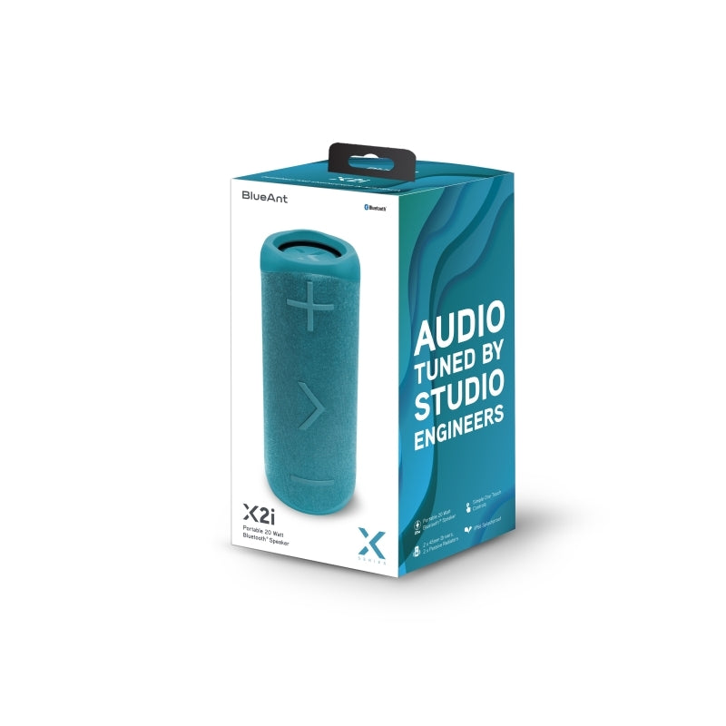 BlueAnt X2i Portable 20-Watt Bluetooth Speaker - Ocean Blue