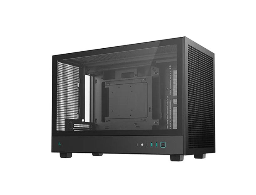 DeepCool CH260 M-ATX Case, Extremely Portable Size，Abundant Airflow Ventilation，Mesh and Glass panels，Up to 360mm Liquid Cooling