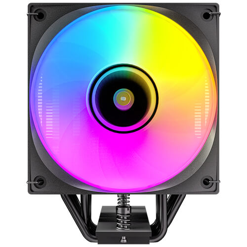 Antec F600 ARGB - Black, CPU Air Cooler, 6 Copper Heat Pipes, 120mm ARGB PWM Fan, 220W TDP, Intel LGA1851/1700, AMD AM5/AM4, 1-Yr Wty