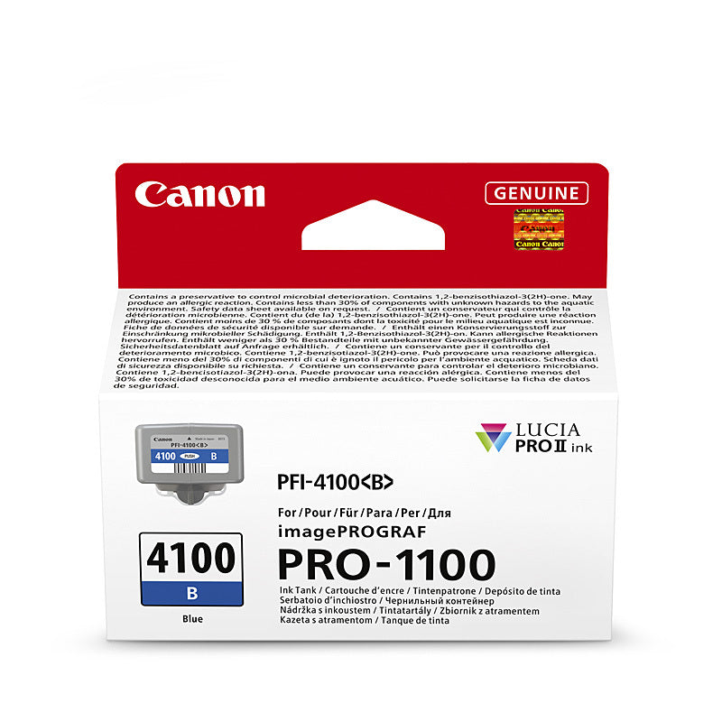 Canon PFI4100 Blue Ink Cart